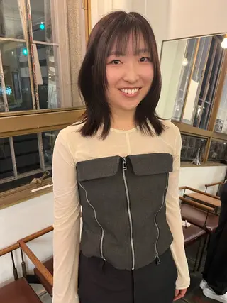 ミディアム 艶髪color💎髪 質改善ストレート大吉のヘアスタイル