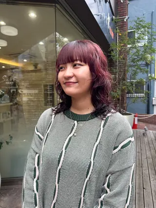 ミディアム カラー パーマ Seeknext // Rukaのヘアスタイル