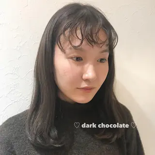 セミロング ブリーチなしカラー ダブルカラーエクステのヘアスタイル