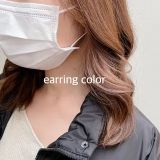 セミロング 暖色カラー推し/ トヤエリコのヘアスタイル