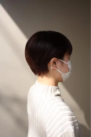 ショート カラー ボブパーマコテ巻き風 パーマNo1深江秀平のヘアスタイル