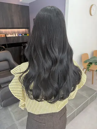 セミロング カラー ヘアアレンジ Aloa透明感ヘア ♡kanami♡のヘアスタイル