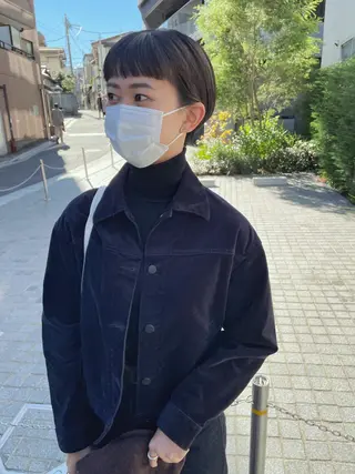 ショート カラー パーマ/透明感カラー /ボブ/吉田一生のヘアスタイル