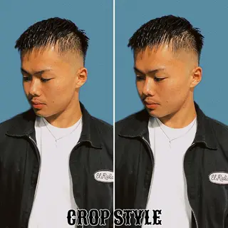 ショート カラー パーマ メンズ &CREW スタッフのヘアスタイル