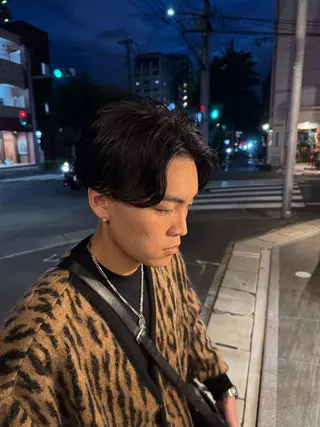 メンズ 平尾/艶カラー/ アッシュ系/中川誠大のヘアスタイル