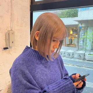 ミディアム カラー GO TODAY SHAiRE SALON 原宿本店所属・ボブ/レイヤー/ ハッシュカット/河内のヘアスタイル