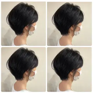 ショート カラー 京都大人女性ショート 徒歩1分/秋山のヘアスタイル