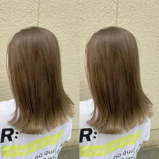 ミディアム レイヤーカット /透明感カラー西田のヘアスタイル