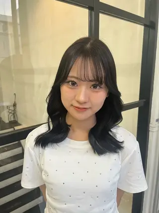 セミロング MaisonHALU 梅木琉衣のヘアスタイル