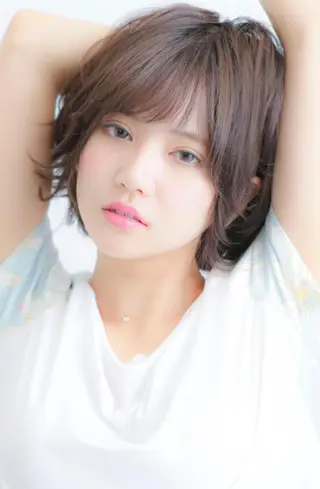 ショート カラー モテ髪透明感❤️ デイズヘアカラーのヘアスタイル