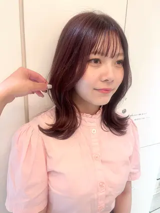 ミディアム カラー 透明感カラー/ レイヤーkotonoのヘアスタイル