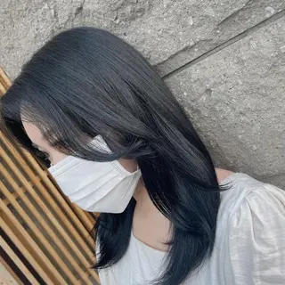 セミロング カラー 安田 柚月のヘアスタイル