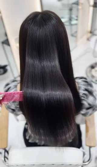 セミロング 韓国ヘア/艶髪ロング グレージュ/kanaのヘアスタイル