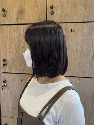 ミディアム カラー れいな🌼 ボブ･艶カラー🌼のヘアスタイル