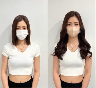 ロング コウ チホウのヘアスタイル