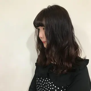 セミロング カラー レイヤー/顔周り /AKARIのヘアスタイル