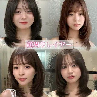 セミロング カラー 💖ボブ/髪質改善 顔周りレイヤー/ユイのヘアスタイル