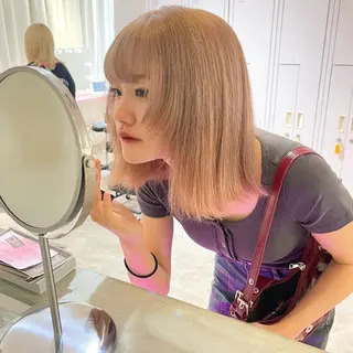 ミディアム カラー 🎀ミルクティー/暖 色×レイヤー/マリアのヘアスタイル