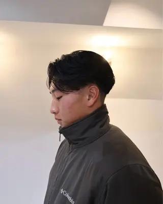 パーマ メンズ 心櫻/メンズパーマ/ ニュアンス/フェザーのヘアスタイル