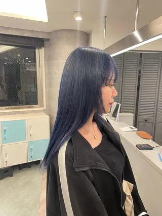 セミロング ♡似合わせハイトーン ♡maiのヘアスタイル