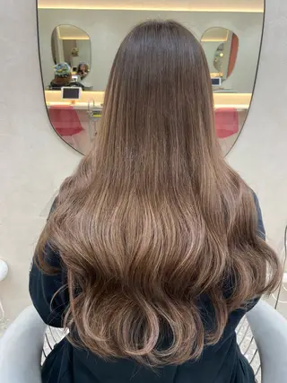 ロング カラー 新宿/韓国ヘア 中明度カラー/かやのヘアスタイル