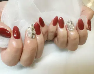 ネイル ネイルリボン 受付スタッフのネイルデザイン