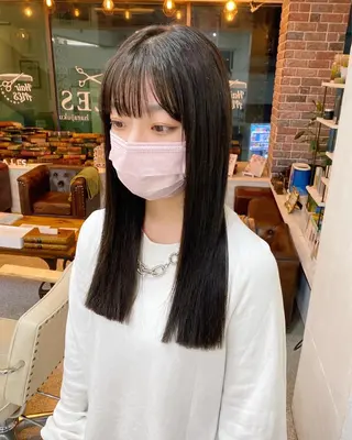 ロング カラー レイヤーウルフ エクステ磯部のヘアスタイル