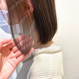 ミディアム カラー 髪質改善/白髪ぼかし レイヤー 🌱千咲季のヘアスタイル