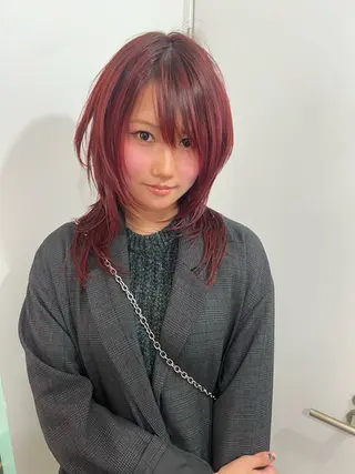 ミディアム 💥ウルフカット デザインあんな💥のヘアスタイル