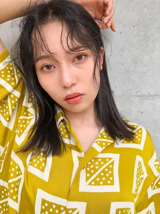 セミロング nessヤマサキ リュウタのヘアスタイル