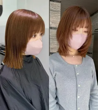 ミディアム ୨୧柔らかいカラー nozomi ୨୧のヘアスタイル