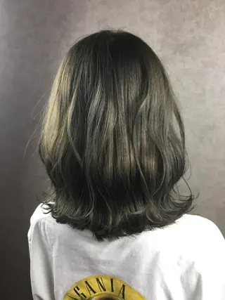 ミディアム カラー ツイストスパイラル パーマ🟡KYOUのヘアスタイル