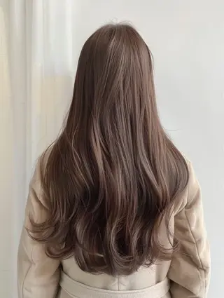 セミロング カラー LAWE.北堀江/ 韓国エクステのヘアスタイル