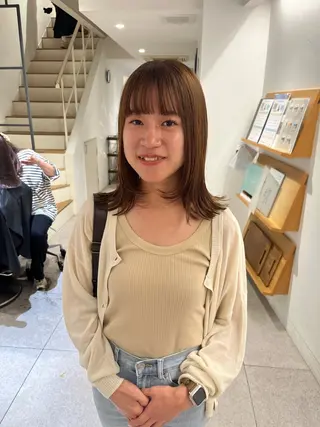 ミディアム ノノカ /京都美容室のヘアスタイル