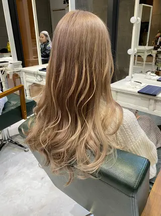 セミロング カラー ヘアアレンジ モテ髪透明感❤️ デイズヘアカラーのヘアスタイル