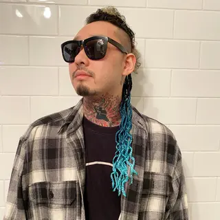 ロング カラー パーマ ヘアアレンジ メンズ キッズ ネイル マツエク・マツパ 中元 淳のヘアスタイル