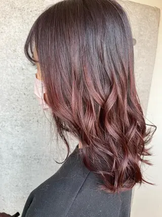 セミロング カラー なつな/ 透明感カラーのヘアスタイル