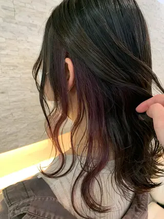 セミロング カラー ヘアアレンジ 🔶似合わせセンター パート/ヤス🔶のヘアスタイル