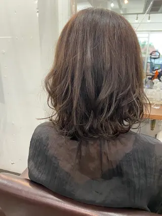 セミロング カラー パーマ ヘアアレンジ メンズ キッズ ネイル マツエク・マツパ times salon名駅所属・久木原 ゆりのヘアスタイル
