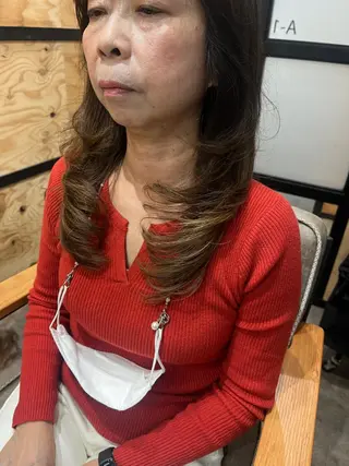 セミロング カラー パーマ ヘアアレンジ メンズ キッズ ネイル マツエク・マツパ アイブロウ times salon名駅所属・久木原 ゆりのヘアスタイル