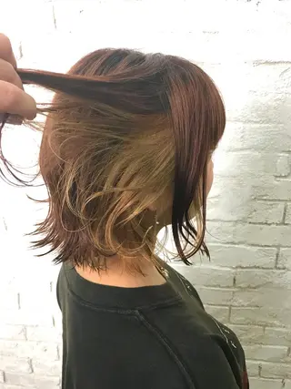 ミディアム カラー ヘアアレンジ 韓国ヘア✨グレージュ カラーasamiのヘアスタイル