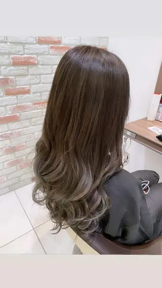 セミロング カラー 菊池 遼/透明感 /韓国レイヤー/艶感のヘアスタイル