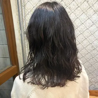 セミロング パーマ 暖色艶color / ボブ🦩Rioのヘアスタイル