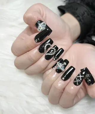 ネイル ki🍒🍒 ki ツルツルネイルのネイルデザイン