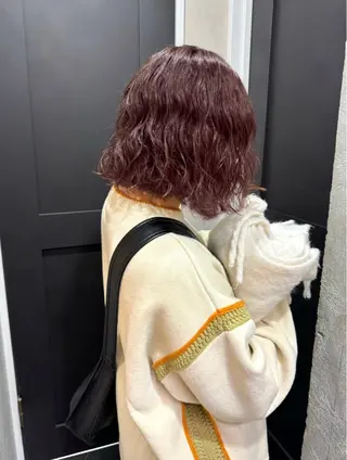 ショート カラー パーマ ayaka/暖色 /ニュアンスボブのヘアスタイル