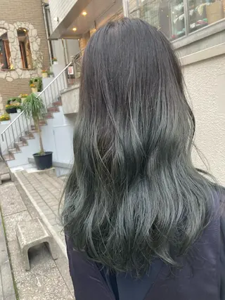 ロング カラー オリーブ透明感カラー 表参道/MIKUのヘアスタイル