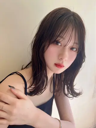 セミロング カラー 🪞上品で可愛い韓国 ヘア🪞Rikutoのヘアスタイル