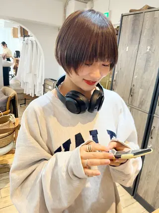 ショート カラー Cinq所属・ハイライト🌟/ ボブ/豊田のヘアスタイル