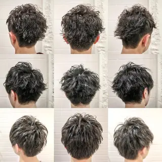 ショート カラー パーマ メンズ 看板犬がお出迎え◎ 初めてでも安心◎のヘアスタイル