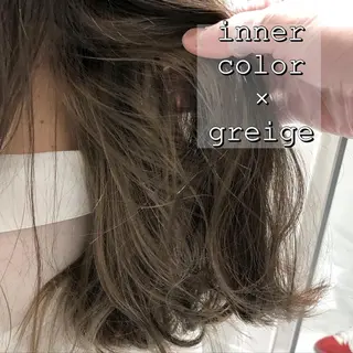セミロング カラー レイヤーカット 透明感カラーのヘアスタイル